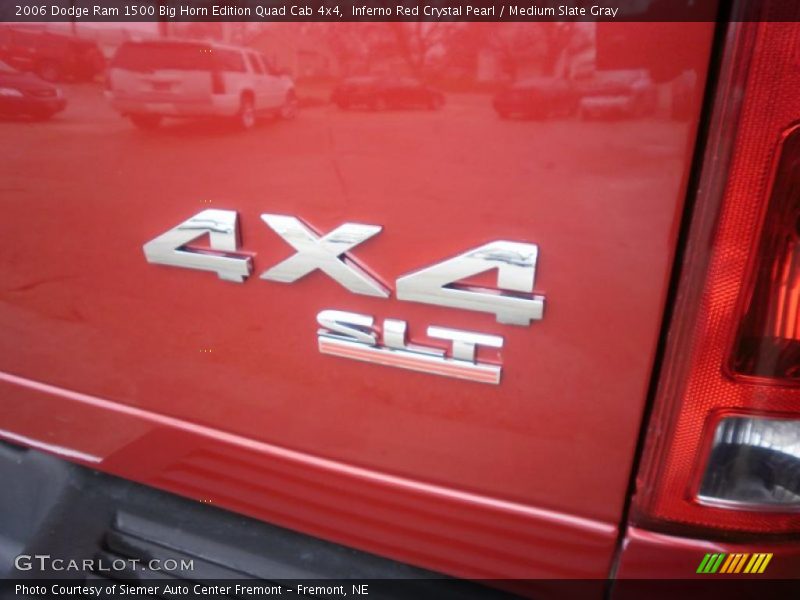 Inferno Red Crystal Pearl / Medium Slate Gray 2006 Dodge Ram 1500 Big Horn Edition Quad Cab 4x4