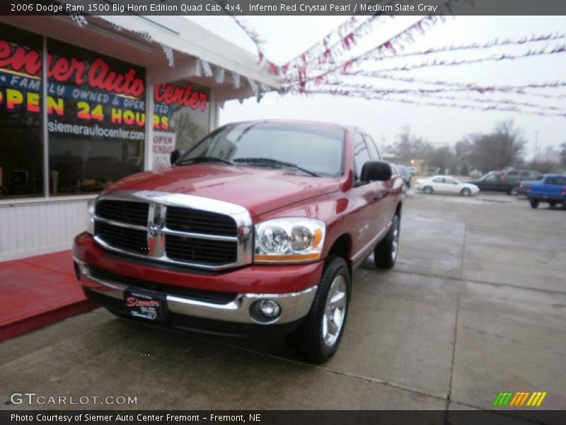 Inferno Red Crystal Pearl / Medium Slate Gray 2006 Dodge Ram 1500 Big Horn Edition Quad Cab 4x4