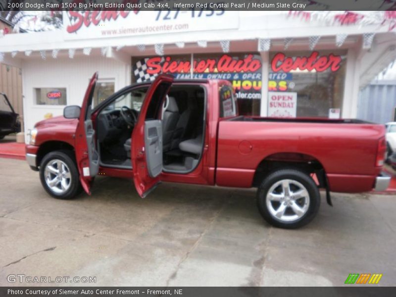Inferno Red Crystal Pearl / Medium Slate Gray 2006 Dodge Ram 1500 Big Horn Edition Quad Cab 4x4