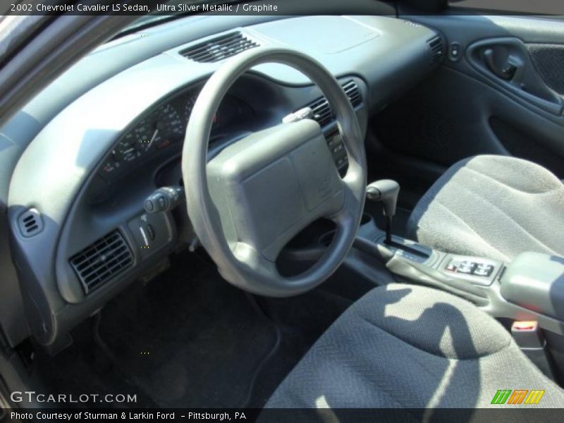 Ultra Silver Metallic / Graphite 2002 Chevrolet Cavalier LS Sedan