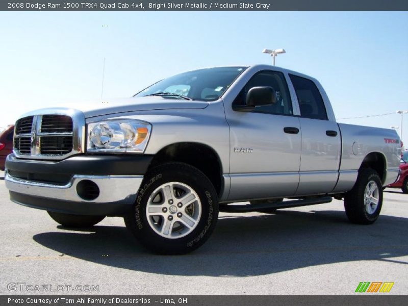 Bright Silver Metallic / Medium Slate Gray 2008 Dodge Ram 1500 TRX4 Quad Cab 4x4