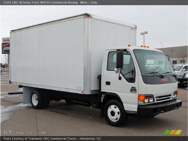 White / Gray 2004 GMC W Series Truck W4500 Commercial Moving