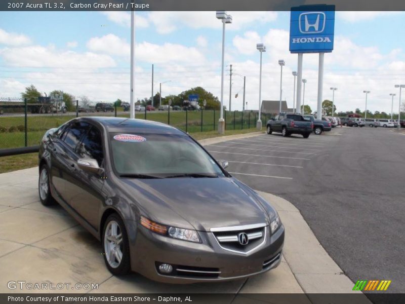 Carbon Gray Pearl / Taupe 2007 Acura TL 3.2