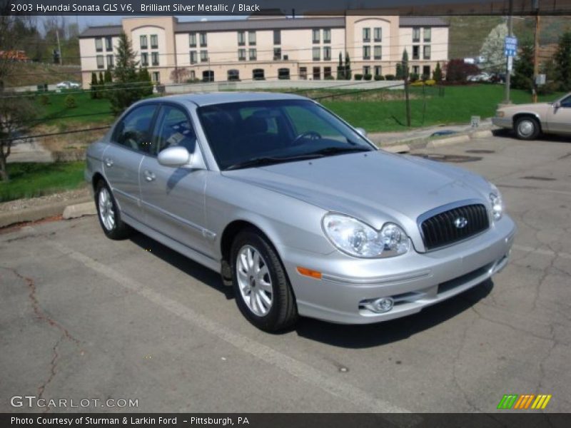 Brilliant Silver Metallic / Black 2003 Hyundai Sonata GLS V6