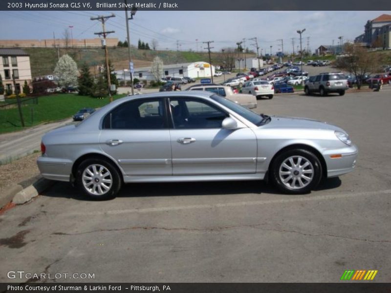 Brilliant Silver Metallic / Black 2003 Hyundai Sonata GLS V6