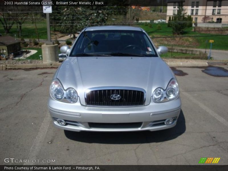 Brilliant Silver Metallic / Black 2003 Hyundai Sonata GLS V6