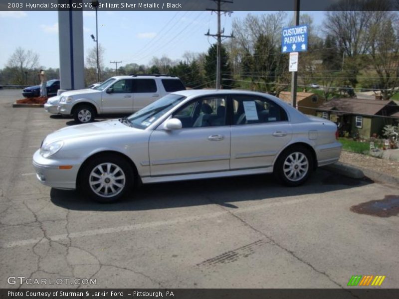 Brilliant Silver Metallic / Black 2003 Hyundai Sonata GLS V6