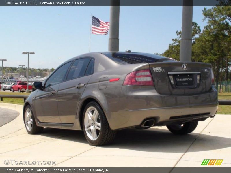 Carbon Gray Pearl / Taupe 2007 Acura TL 3.2