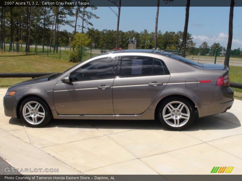 Carbon Gray Pearl / Taupe 2007 Acura TL 3.2