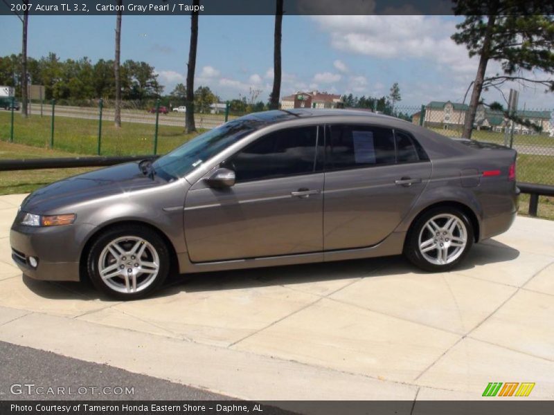 Carbon Gray Pearl / Taupe 2007 Acura TL 3.2