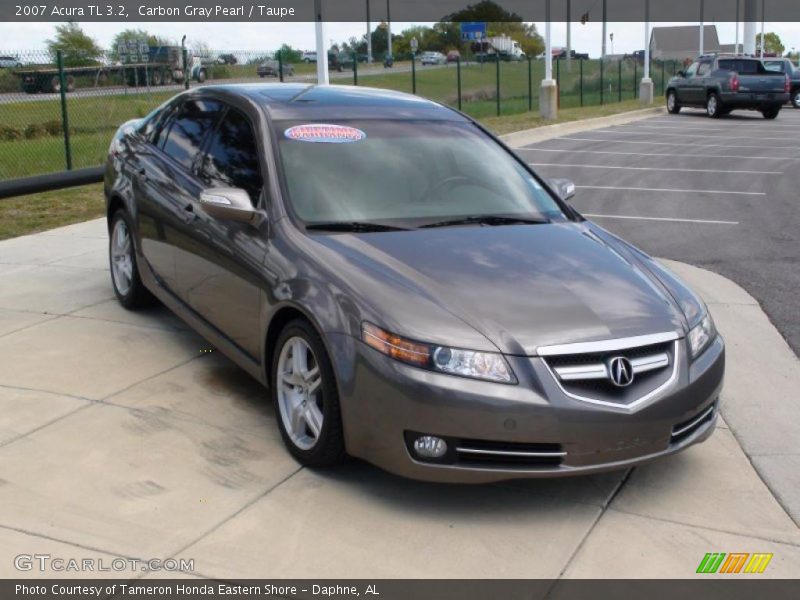 Carbon Gray Pearl / Taupe 2007 Acura TL 3.2