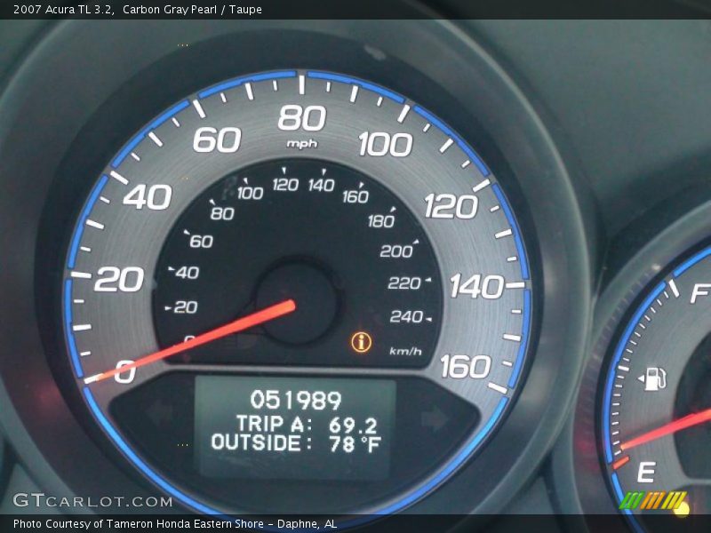 Carbon Gray Pearl / Taupe 2007 Acura TL 3.2