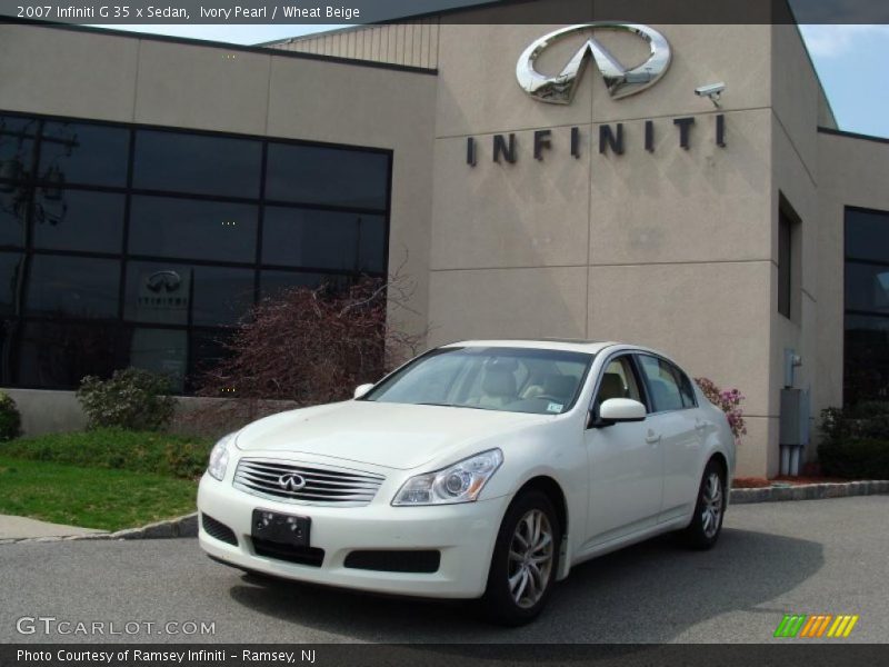 Ivory Pearl / Wheat Beige 2007 Infiniti G 35 x Sedan