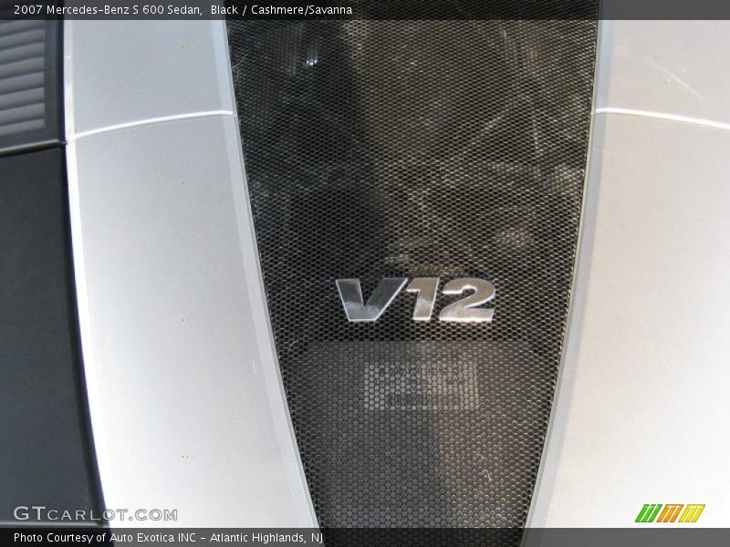 Black / Cashmere/Savanna 2007 Mercedes-Benz S 600 Sedan