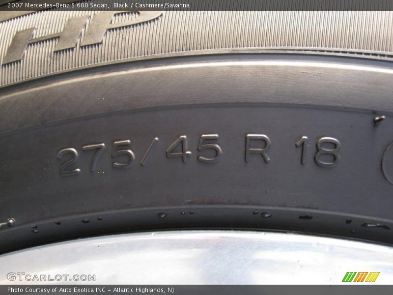 Black / Cashmere/Savanna 2007 Mercedes-Benz S 600 Sedan