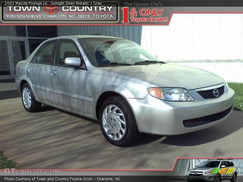 Sunlight Silver Metallic / Gray 2002 Mazda Protege LX