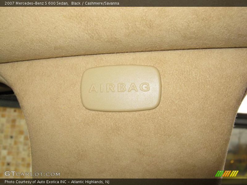 Black / Cashmere/Savanna 2007 Mercedes-Benz S 600 Sedan