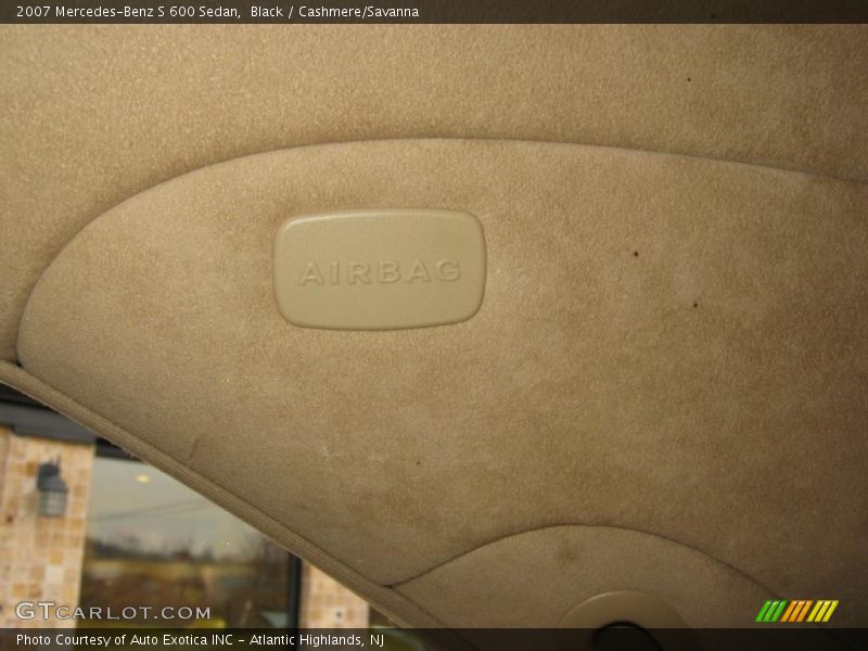 Black / Cashmere/Savanna 2007 Mercedes-Benz S 600 Sedan