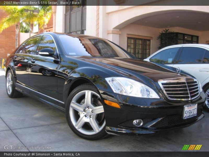 Black / Black 2007 Mercedes-Benz S 550 Sedan