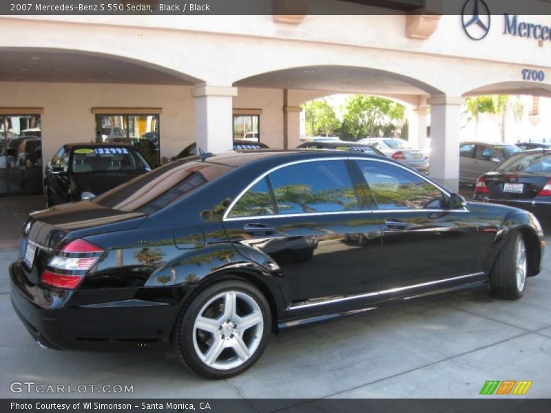 Black / Black 2007 Mercedes-Benz S 550 Sedan