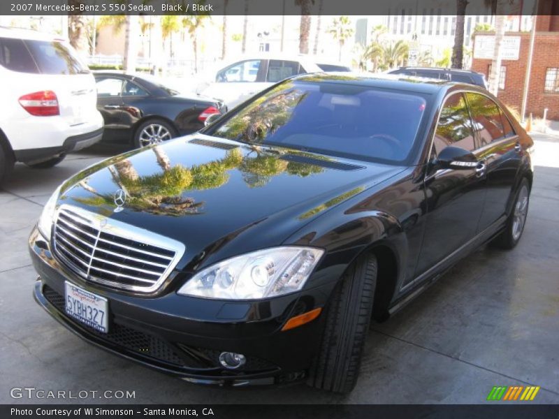 Black / Black 2007 Mercedes-Benz S 550 Sedan