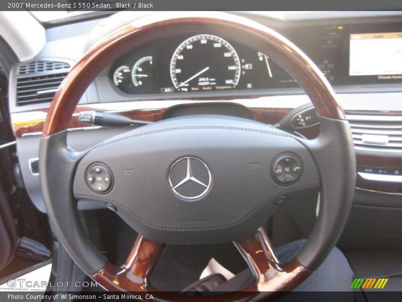 Black / Black 2007 Mercedes-Benz S 550 Sedan