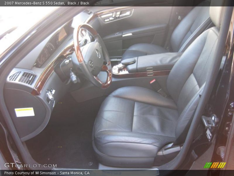 Black / Black 2007 Mercedes-Benz S 550 Sedan