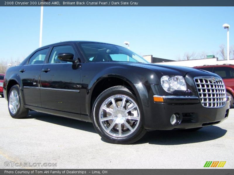 Brilliant Black Crystal Pearl / Dark Slate Gray 2008 Chrysler 300 Limited AWD