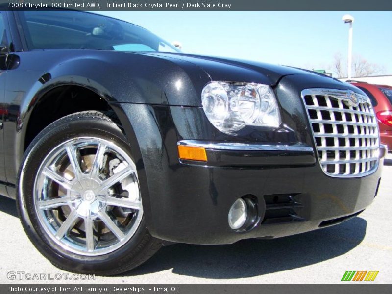 Brilliant Black Crystal Pearl / Dark Slate Gray 2008 Chrysler 300 Limited AWD