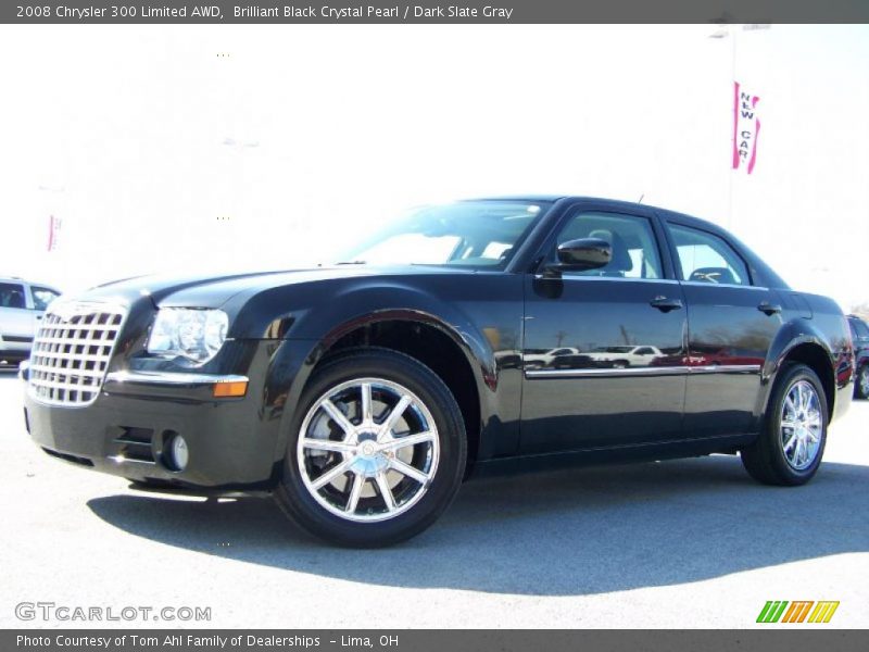 Brilliant Black Crystal Pearl / Dark Slate Gray 2008 Chrysler 300 Limited AWD