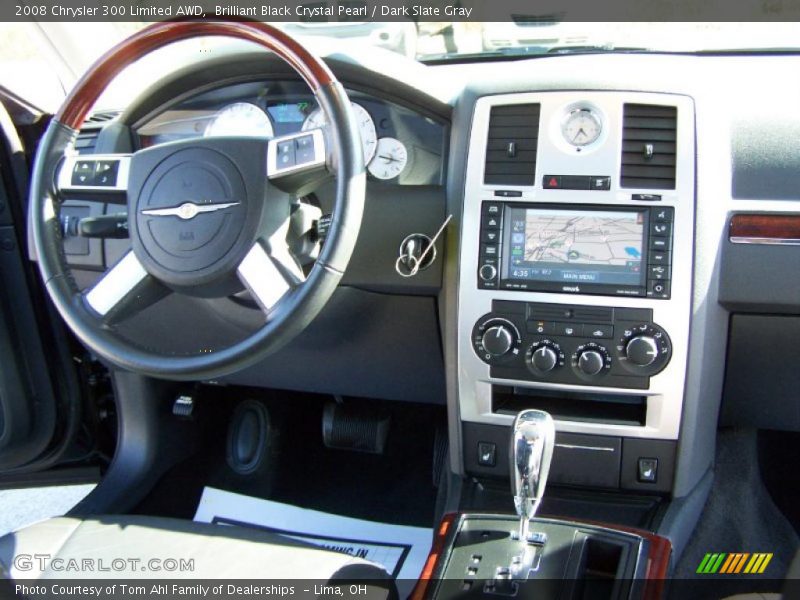 Brilliant Black Crystal Pearl / Dark Slate Gray 2008 Chrysler 300 Limited AWD