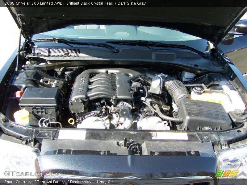 Brilliant Black Crystal Pearl / Dark Slate Gray 2008 Chrysler 300 Limited AWD