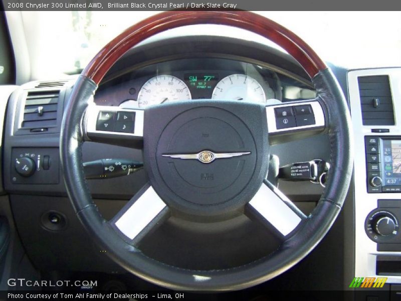 Brilliant Black Crystal Pearl / Dark Slate Gray 2008 Chrysler 300 Limited AWD