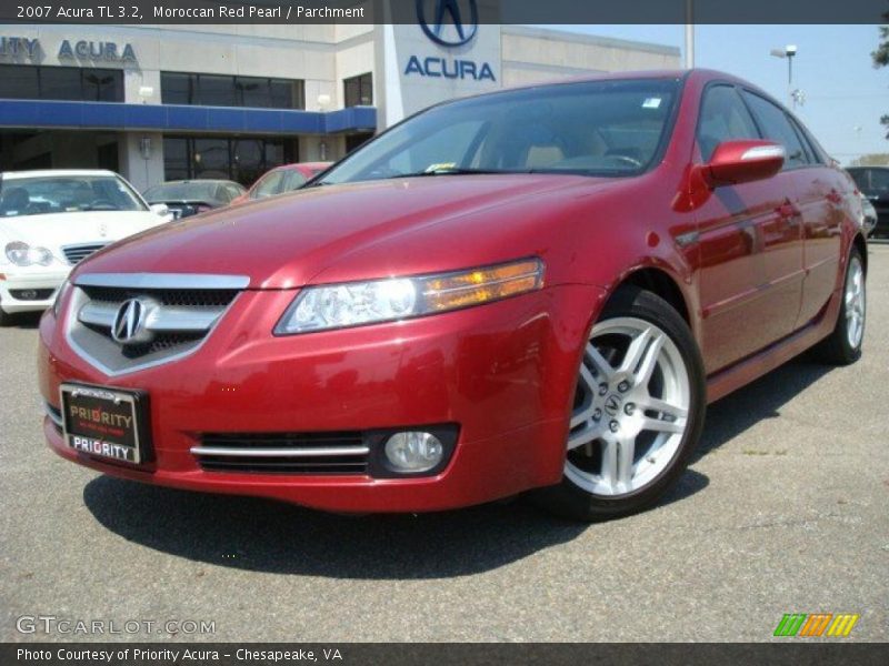 Moroccan Red Pearl / Parchment 2007 Acura TL 3.2