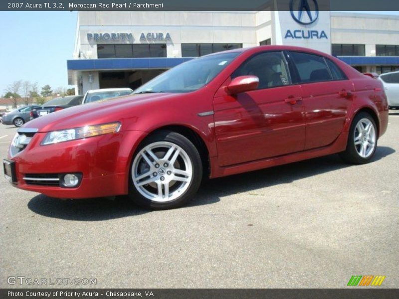 Moroccan Red Pearl / Parchment 2007 Acura TL 3.2