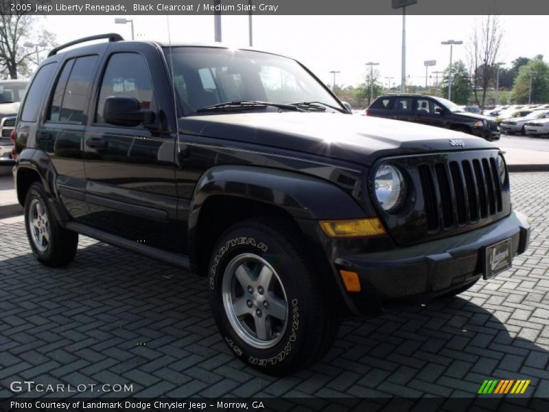 Black Clearcoat / Medium Slate Gray 2005 Jeep Liberty Renegade