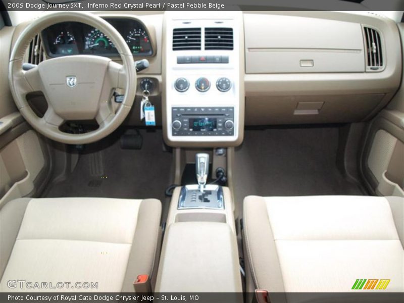Inferno Red Crystal Pearl / Pastel Pebble Beige 2009 Dodge Journey SXT