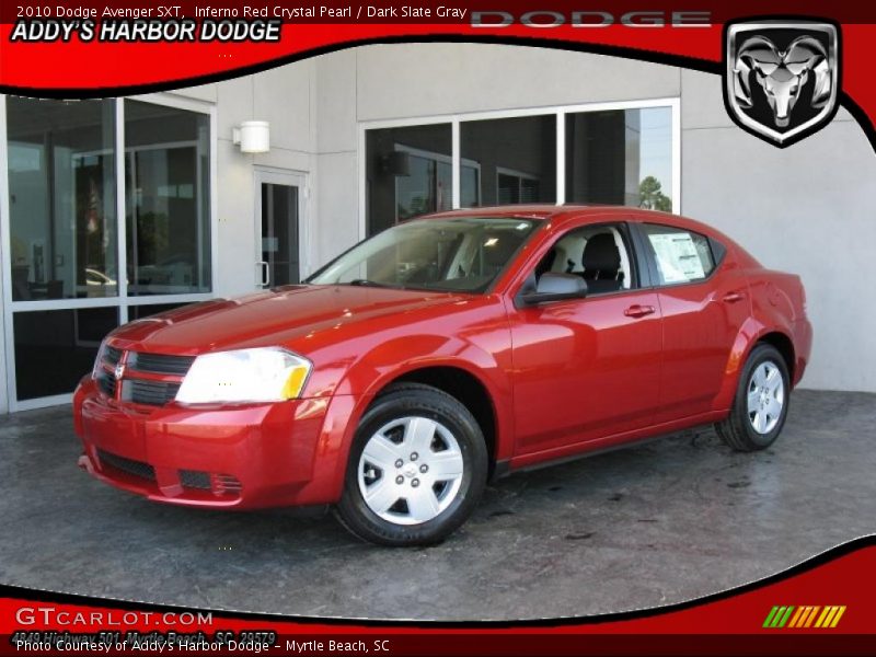 Inferno Red Crystal Pearl / Dark Slate Gray 2010 Dodge Avenger SXT