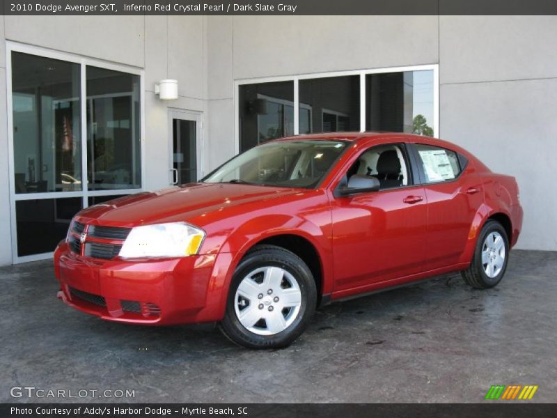 Inferno Red Crystal Pearl / Dark Slate Gray 2010 Dodge Avenger SXT