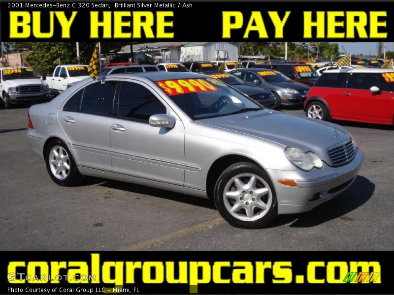 Brilliant Silver Metallic / Ash 2001 Mercedes-Benz C 320 Sedan