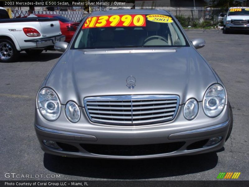 Pewter Silver Metallic / Oyster 2003 Mercedes-Benz E 500 Sedan
