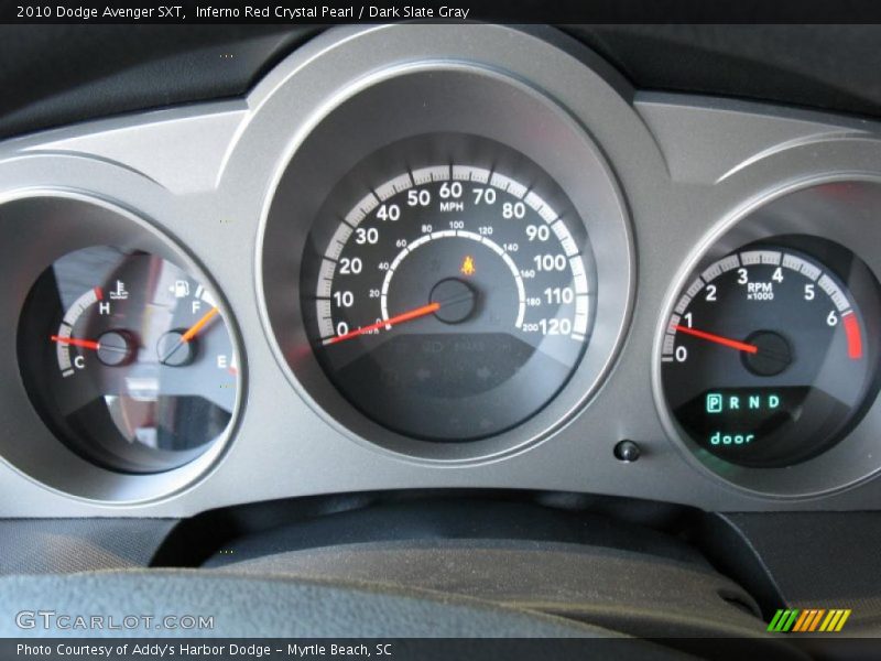 Inferno Red Crystal Pearl / Dark Slate Gray 2010 Dodge Avenger SXT