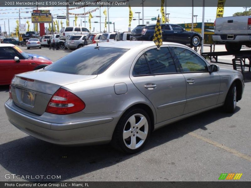 Pewter Silver Metallic / Oyster 2003 Mercedes-Benz E 500 Sedan
