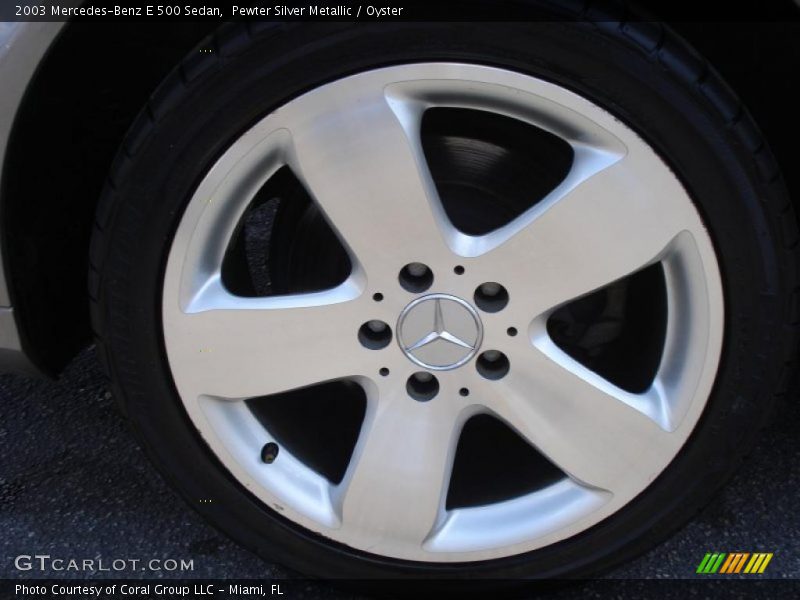 Pewter Silver Metallic / Oyster 2003 Mercedes-Benz E 500 Sedan
