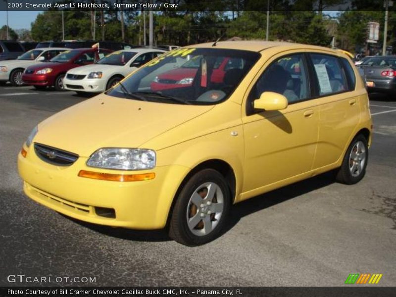 Summer Yellow / Gray 2005 Chevrolet Aveo LS Hatchback