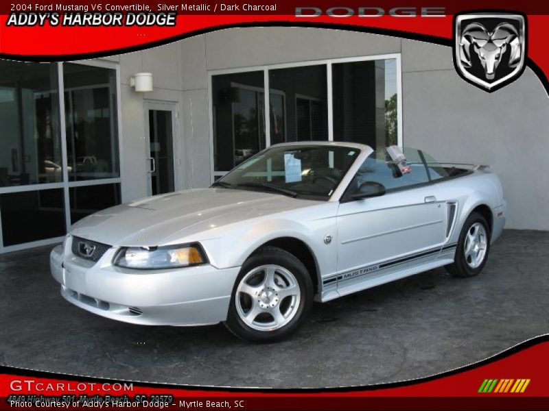 Silver Metallic / Dark Charcoal 2004 Ford Mustang V6 Convertible