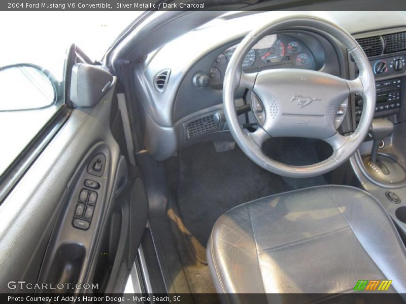 Silver Metallic / Dark Charcoal 2004 Ford Mustang V6 Convertible