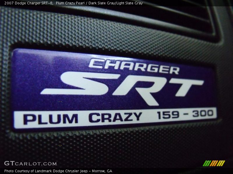 Plum Crazy Pearl / Dark Slate Gray/Light Slate Gray 2007 Dodge Charger SRT-8