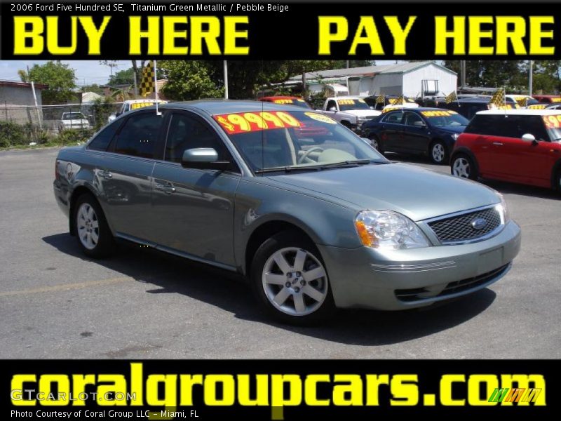 Titanium Green Metallic / Pebble Beige 2006 Ford Five Hundred SE