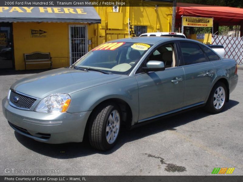 Titanium Green Metallic / Pebble Beige 2006 Ford Five Hundred SE